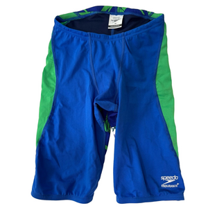 Speedo Endurance + Size 28 Vibrant Blue Green Swim Jammers Training Competitive